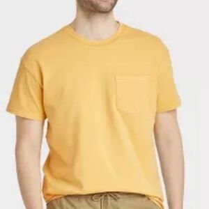 Goodfellow & Co™ Relaxed Fit Short Sleeve Right Pocket T-Shirt -Peach Orange M